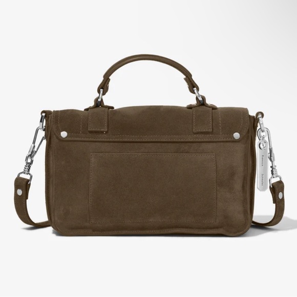 PROENZA SCHOULER PS1 Medium Suede Bag - Teak/Green - Like New + Amazing! - Picture 3 of 12